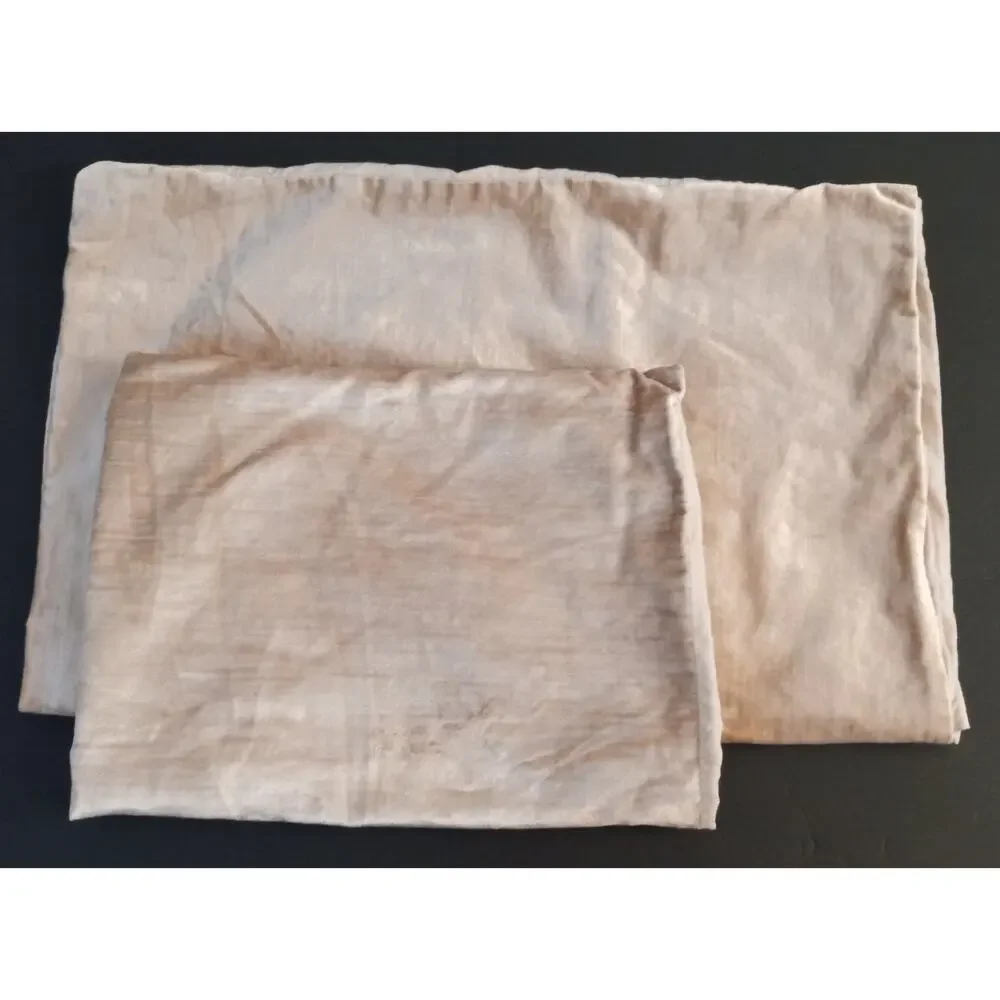 West Elm Gold Velvet Standard Pillow Shams Pair